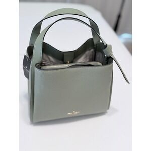 Kate Spade Knott Convertible Carryall Balsam Green Pebbled Leather Bag KM666